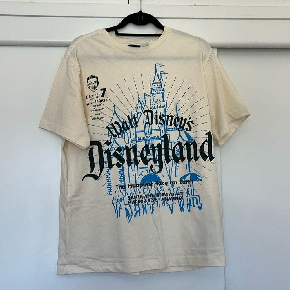 Disney Cream and Blue Graphic Short Sleeve Tee NWT